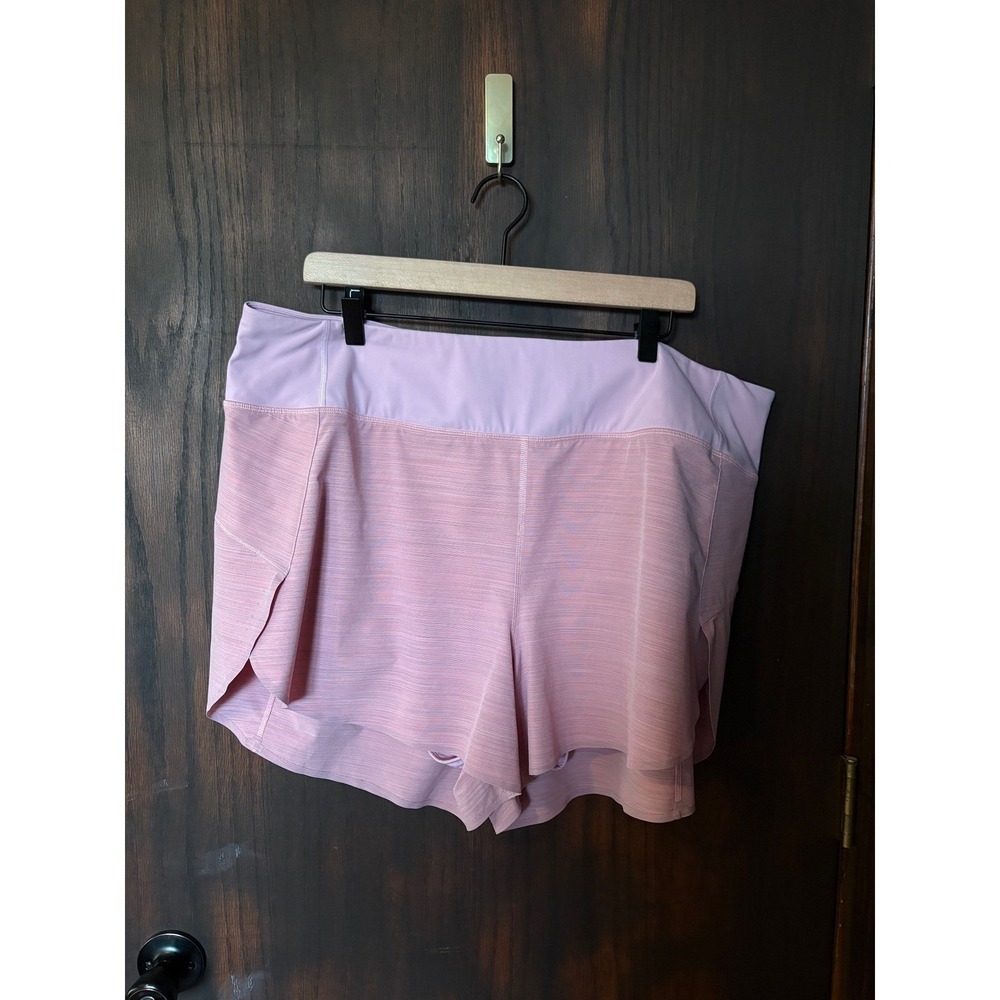 Athleta Run With It Textured 3.5" Short Pink Plus Size 2X Running Training Gym
